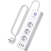 Regleta Inteligente Enchufe Wifi- Monitor de Energía- Compatible con Alexa y Google Home- Gosund Smart Power Strip con 3…